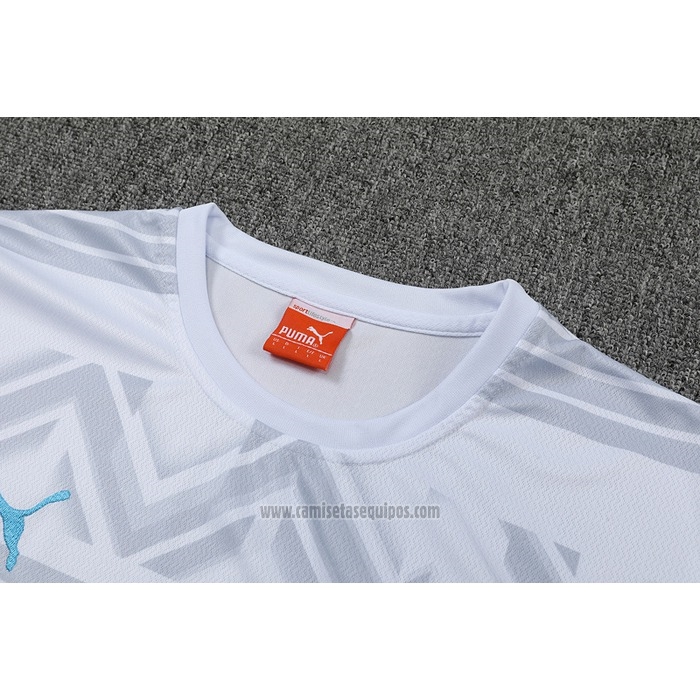 Chandal del Olympique Marsella Manga Corta 2022-2023 Gris - Pantalon Corto